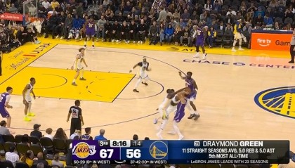 开云官方网站-身手全能！追梦连续11赛季5板+5助&amp;联盟第5 詹姆斯连续23赛季最长